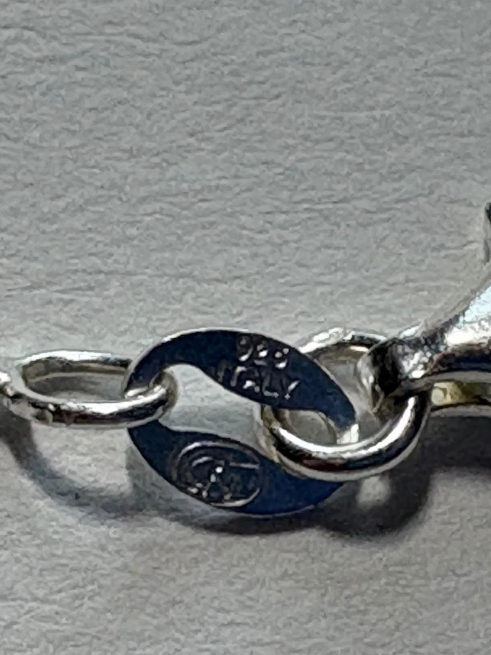 22" x 2mm 925 Sterling Silver Rolo Necklace Chain, 3.54 grams Italy - Picture 4 of 5